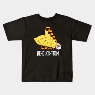 Re-duck-tion Cute Animal Duck Pun Kids T-Shirt